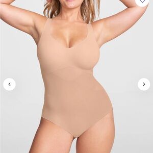 Honeylove Tank Bodysuit Shapewear Size 3X Plus Nude Sand